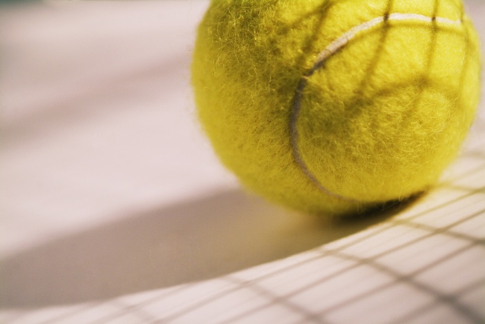 tennis ball on ground