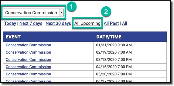 How to See Upcoming Meetings