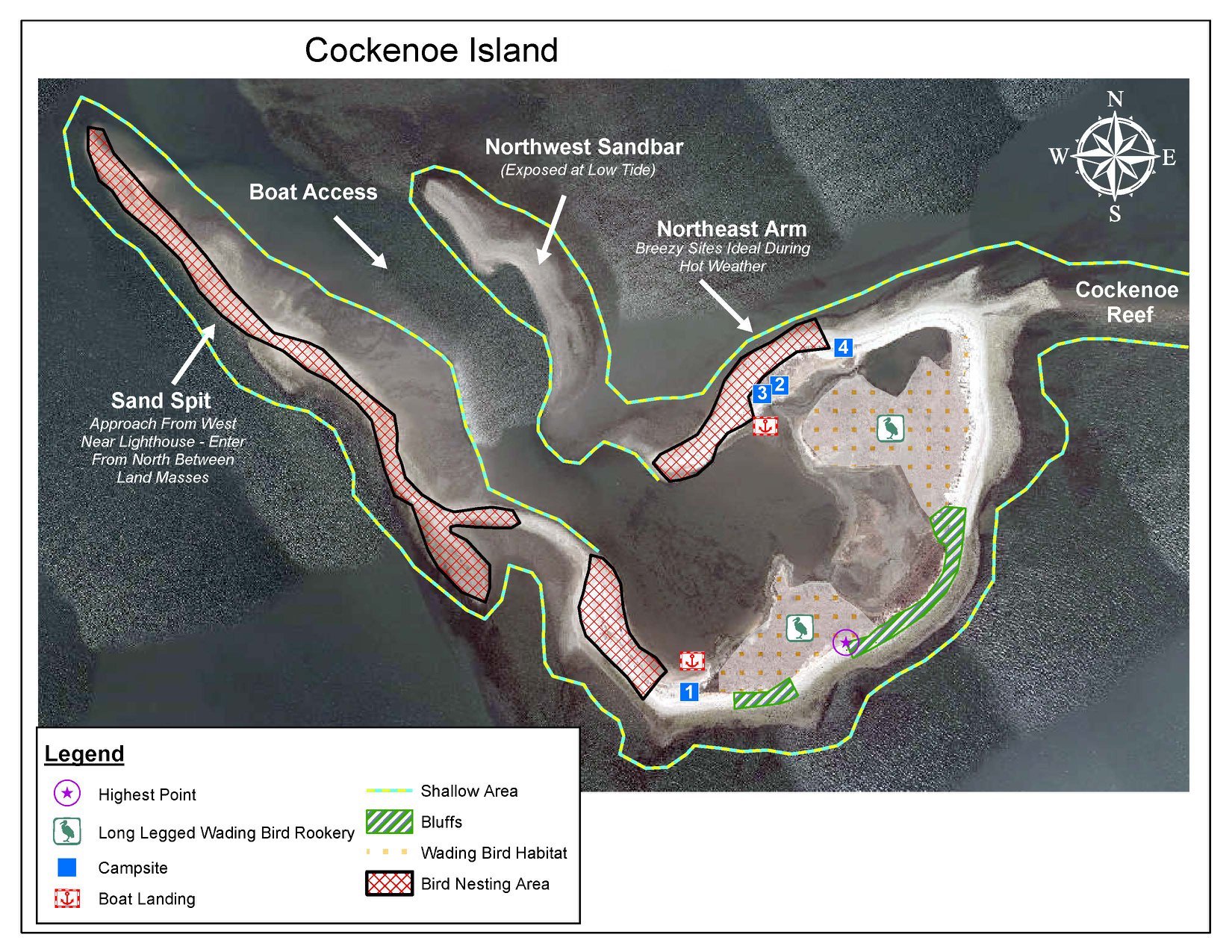 Cockenoe Island Map