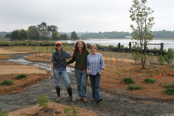 Committee Members: Wendy Crowther, Sherry Jagerson, and Liz Milwe on “Planting Day” at the Preserve